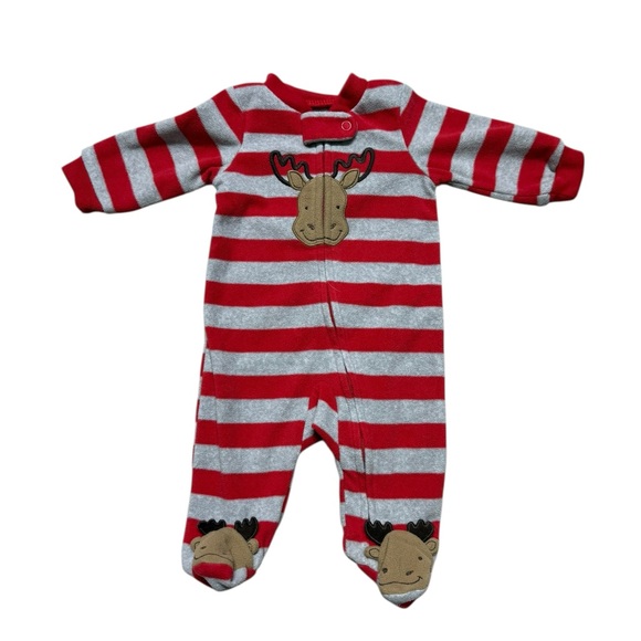 child of mine Other - Carter’s | Baby Footed Fleece Moose Pajama | Newborn